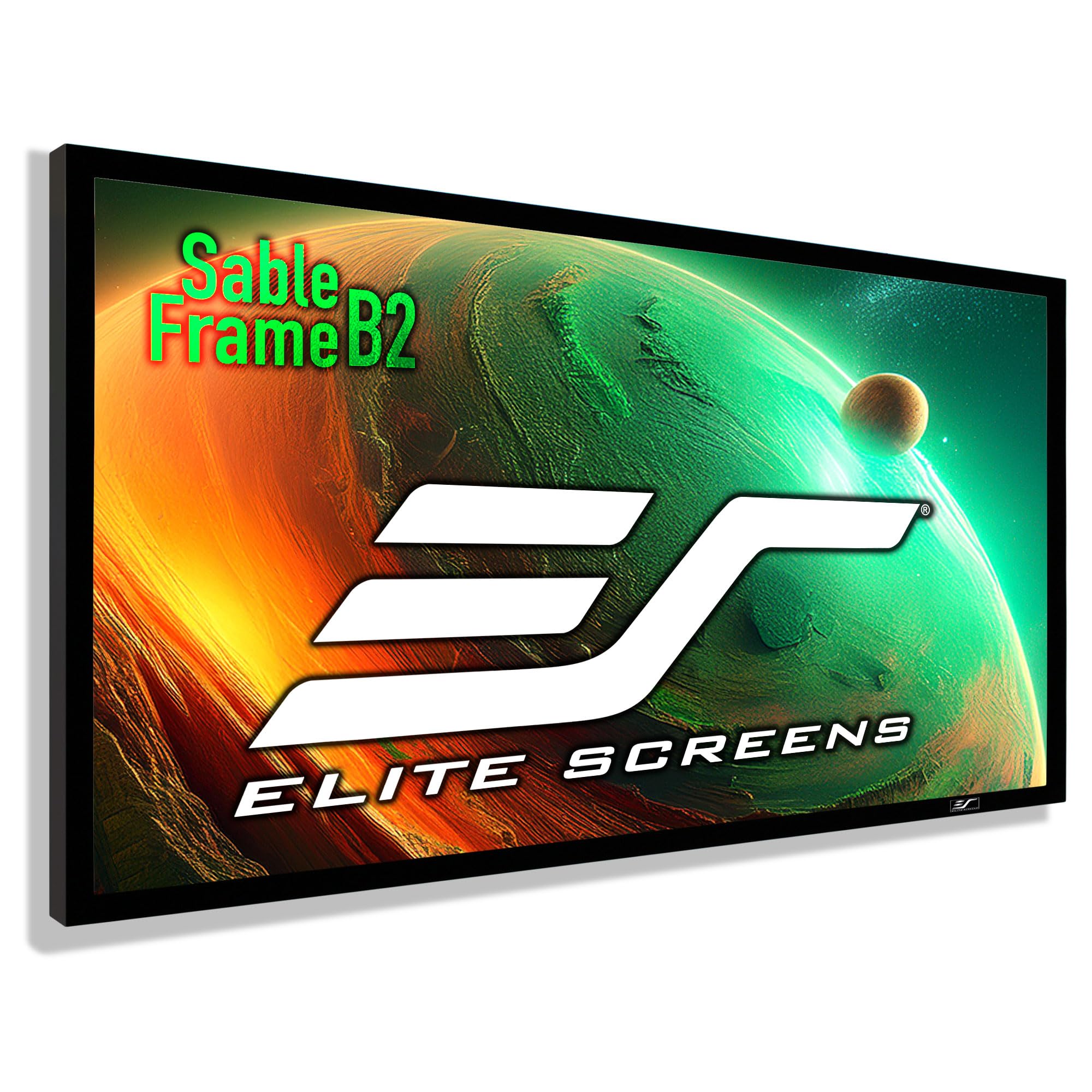 Elite Screens SB110WH2 100-Inch 3D 4K/8K UHD Fixed Frame Home Theatre Projector Screen Kit - CineWhite