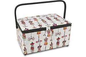 Dritz XL Sewing Basket, Gray Dress Forms