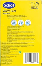 Scholl Warm Feet Insoles Thick Fleece Lined Anti-Slip UK 3-11 1 Pair view 8