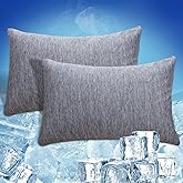 CHOSHOME Cooling Pillow Cases Zipper Pillow Covers Q-Max > 0.45 Zippered Pillowcases for Hot Sleepers, Soft, Breathable, Skin-Friendly, 2 Pack (Standard, 20" x 26", Grey)