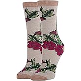 Sock It Up Women’s Colorful Patterned Dress Socks, Cool Casual Fashion Crew Socks, Corpse Floral
