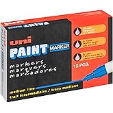 Uni-Paint&reg; Markers, Medium Point, White, Pack Of 12