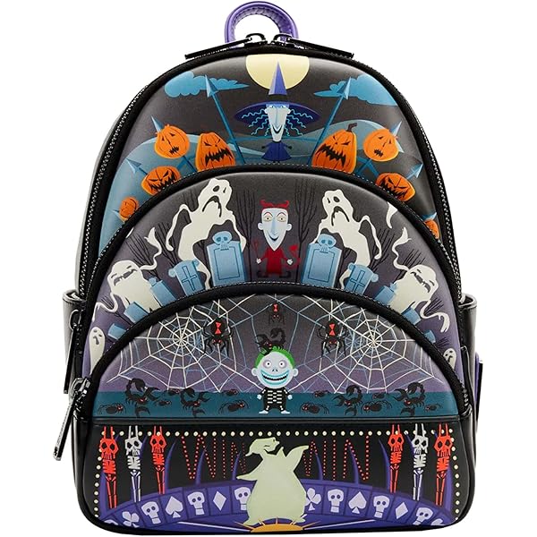 Amazon.com | Loungefly Disney Villains Triple Pocket Glow in the