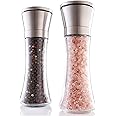 Gorgeous Salt And Pepper Grinder Set - Refillable Stainless Steel Combo Shakers With Adjustable Coarse Mills - Enjoy Your Favorite Spices, Fresh Ground Pepper, Himalayan Or Sea Salts