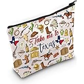 WZMPA Texas State Travel Makeup Bag Texas Vacation Gift Take Me To Texas Zipper Pouch Bag Texas Trip Merchandise (Take Texas)
