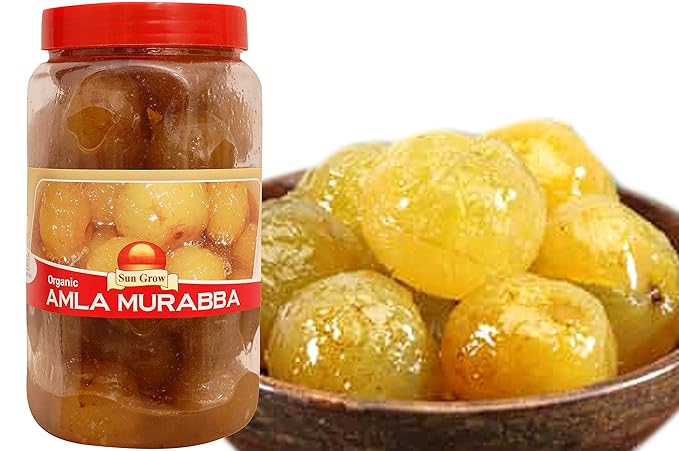 Sun Grow Homemade Organic Amla Murabba with Honey Ingredient:, Fenugreek, Clove, Elam,