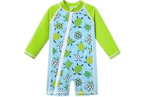 BesserBay Baby Swimsuit UPF 50+ Zipper One Piece Swimsuit 3-36 M