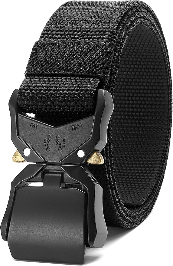 CHAOREN Mens Quick Release Tactical Belt 1.5", Casual Military 