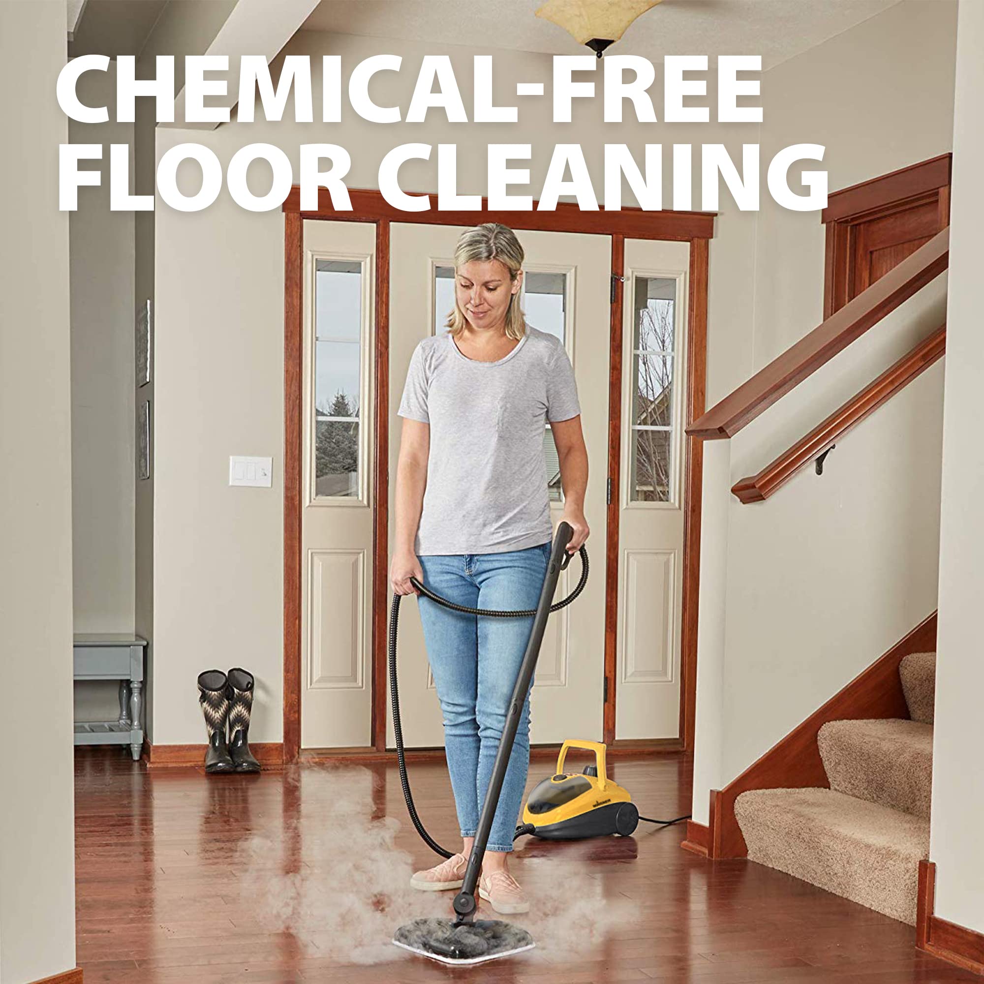 Wagner Spraytech C900134 925e Elite Steamer Multi-Purpose Mop with 20 Accessories for Chemical-Free Steam Cleaning, Hardwood Floors, Tile, and More