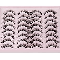 JIMIRE Wispy Faux Mink Cat Eye Lashes Fluffy