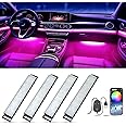 Honalia Car LED Lights Interior, RGB Interior Car Lights with App Control and Music Sync, USB Under Dash LED Lights for Jeeps Trucks SUVs, DC 5V