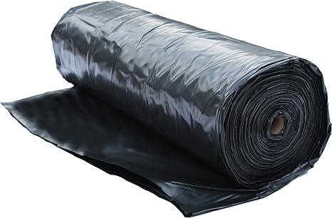 Amazon Com 6 Mil Polyethylene Sheeting Roll X 100 Black Plastic Sheeting Plastic Tarp Plastic Mulch Weed Barrier Concrete Moisture Vapor Barrier Construction Film Lumber Tarp Ground Cover Kitchen Dining