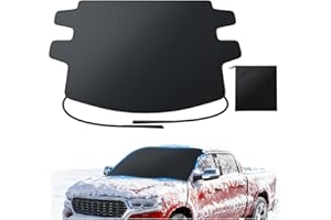 Zanch Upgrade Windshield Cover for Ice & Snow [Fast Install & Removal] 600D Oxford Fabric Against Magnetic Fit Snow, Ice, Frost, Winter Accessories - Fit for Full-Size Trucks/SUVs/MPV - (70''x54'')