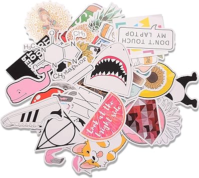 ekkong pegatinas 46 pack kit de pegatinas pegatinas decorativas stickers para coche infantiles portatiles moto funda de viaje 46pcs