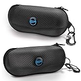 BLUPOND Sunglasses Case Semi Hard EVA Shell with Metal Hanging Hook Belt Clip Sun Glasses Storage