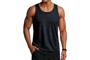 TACVASEN Men's Tank Tops Quick Dry Sleeveless Workout Muscle Shirt Athletic Bodybuilding Gym Performance Tee Shirts