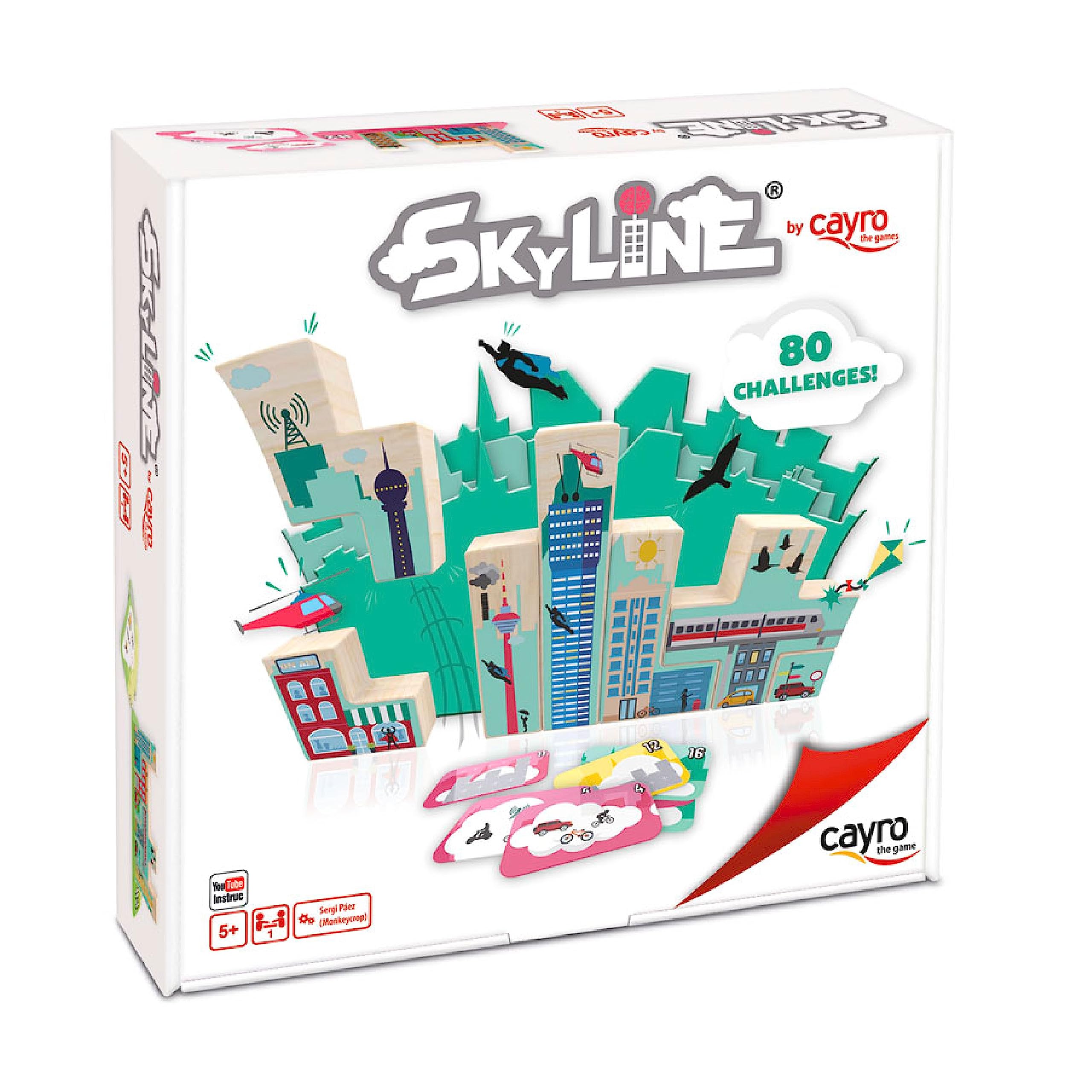 Cayro - Sky Line - Cognitive skills and multiple intelligences game - Children's game - Board game - (7071)