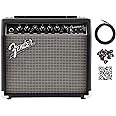 Fender Champion II 25 Watt Guitar Combo Amplifier Bundle with Cable, Austin Bazaar Exclusive 12-Pack Picks, and Instructional Video