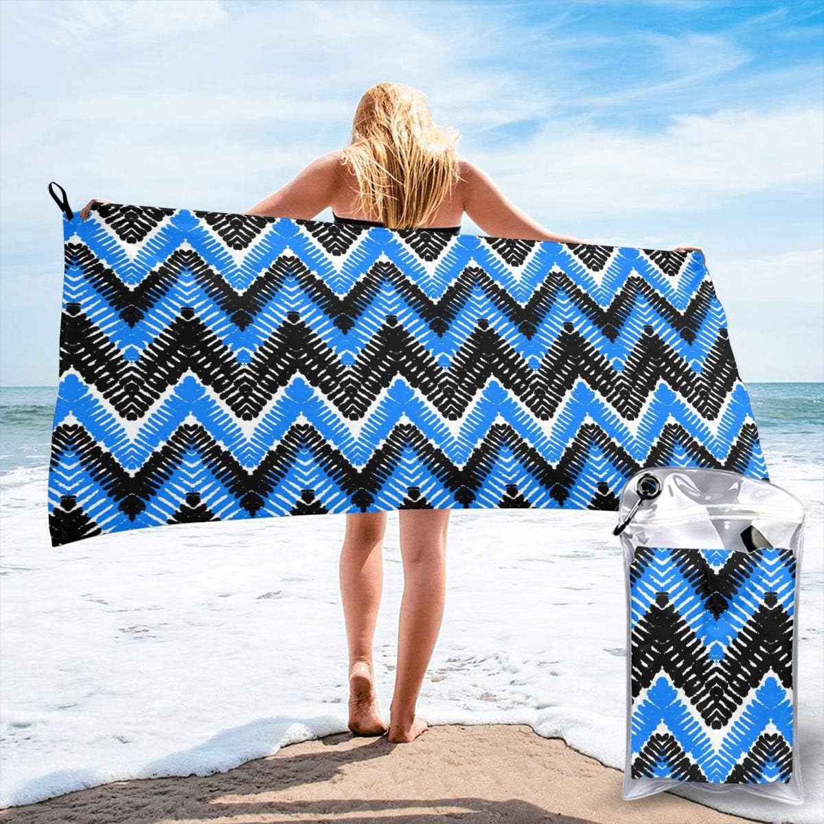 DaLmo Home Beach Towels Multicolor Hand Drawn Quick Dry