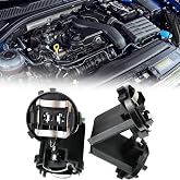 BINQIGOO 2PCs OE-Spec H7 Bulb Socket Retainer Holder Adapters &amp; Headlight Bulb Socket Low Beam Connector Compatible with Volkswagen Golf GTI Passat Tiguan EOS OE Number: 5K0941109, 5K0941109A
