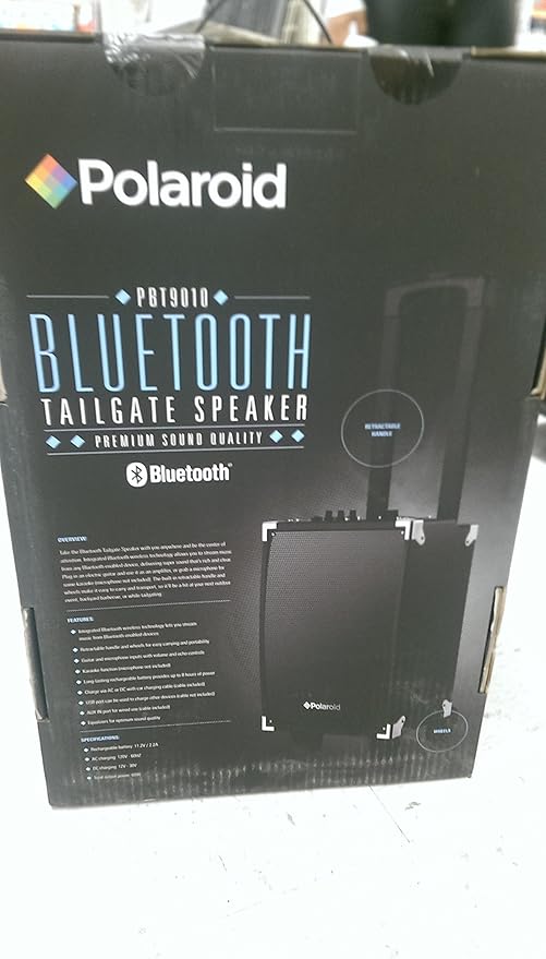 polaroid wireless led tailgate speaker