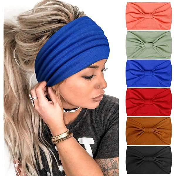 Paisley Print Stirnband – Weites Haarband Zum Knoten & Wrap Für Yoga, Festival & Alltag