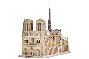CUBICFUN 3D Puzzles for Adults - Large Notre Dame de Paris 3D Puzzle - Half-Opening Architecture, Enjoy Interior Views - Anniversary, Christmas, 2023 Gifts - 293 Pieces