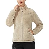 Pioneer Camp Women's Fuzzy Fleece Jacket Lightweight Full Zip Up Warm Soft Fleece Coat for Spring Fall Winter