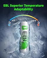 EBL 2800mAh AA Ni-MH Rechargeable Batteries 4 Pack High Capacity view 2