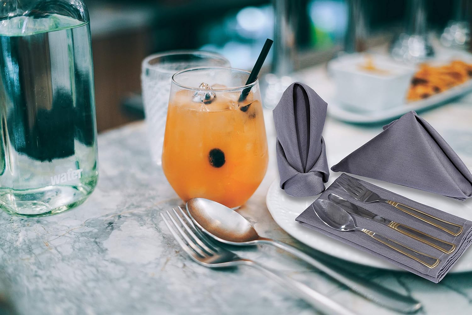 Ruvanti Kitchen Cloth Napkins 12 Pack (18" X18"), Dinner Napkins Soft and Comfortable Reusable Napkins - Durable Linen Napkins - Perfect Table Napkins/Grey Napkins for Family Dinners, Weddings.: Home & Kitchen