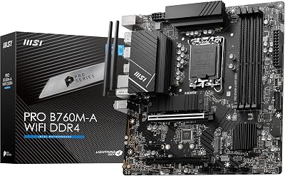 MSI PRO B760M-A WIFI DDR4 Motherboard Micro-ATX LGA 1700 Intel 14th 13th 12th
