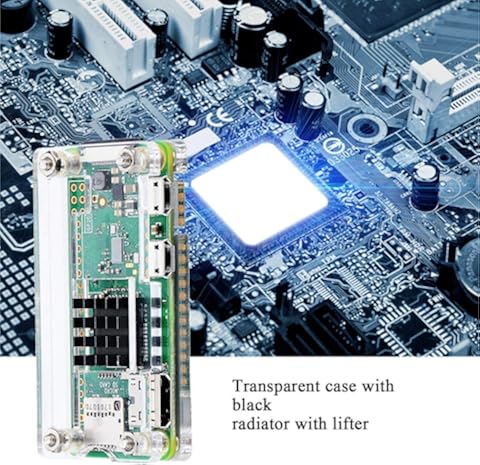 Ballylelly para Pi Zero Case Raspberry Pi Zero 4 en 1 Kit de acrílico para Raspberry Pi Zero W y Pi Zero 1.3 (acrílico Transparente)