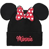 Bioworld Minnie Mouse Bow with Ear Poms Cuff Beanie