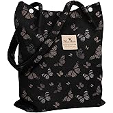 Miss Adola Corduroy Tote Bag for Women - Reusable Totes with Pocket & Buckle Cute Aesthetic Shoulder Bag for Work Travel