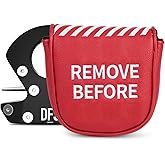 Golf Mallet Putter Covers, RBF Magnetic Closure Premium Leather Headcovers Fits Golf DF3 Putter, Mallet Putter Headcover
