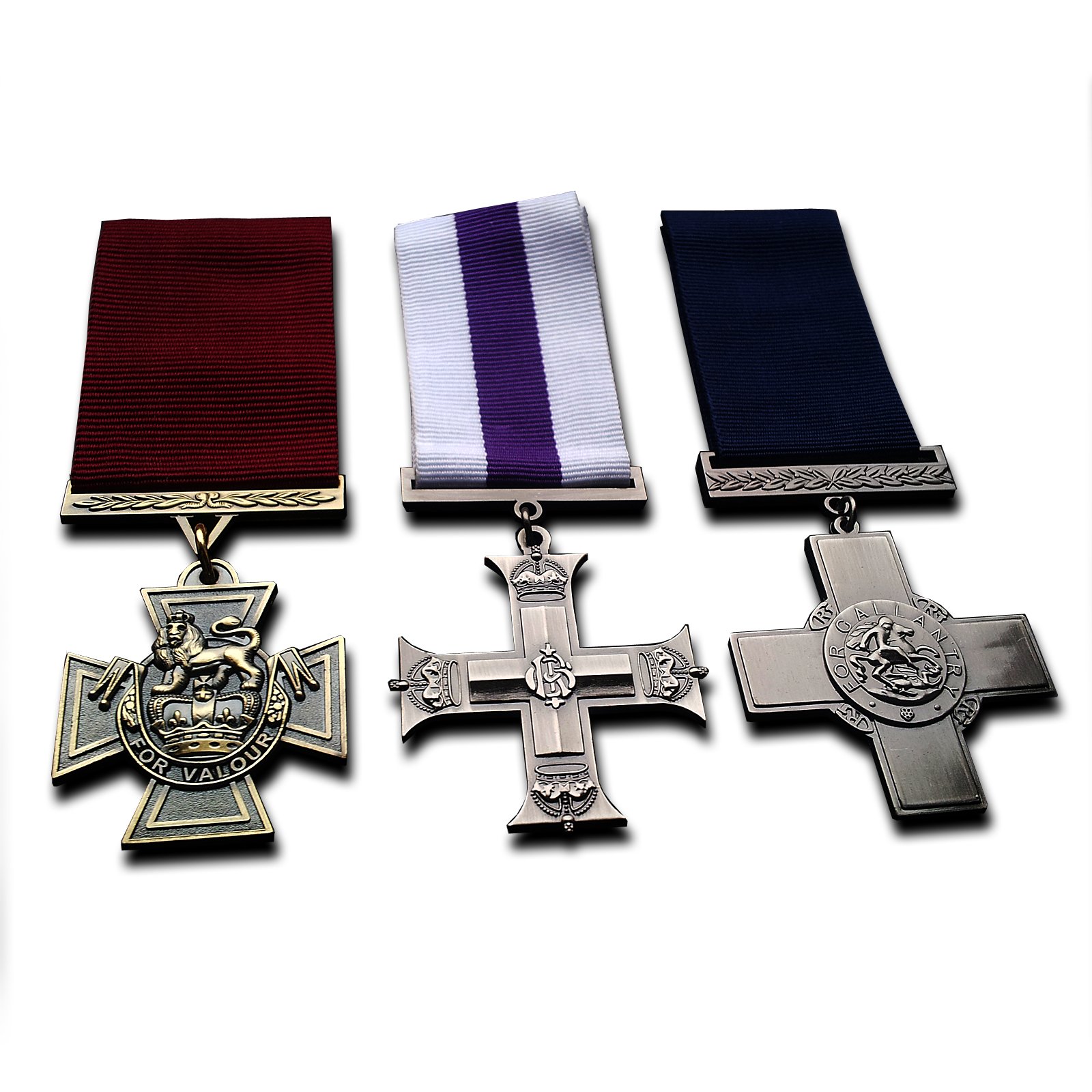 Goldbrothers13 Military Medal 3x Medal Group Set Victoria Cross, Military Cross & George Cross British Military Medals Replica