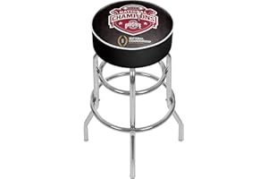 TRADEMARK GLOBAL Trademark Gameroom Ohio State National Champions Chrome Bar Stool with Swivel, Fade