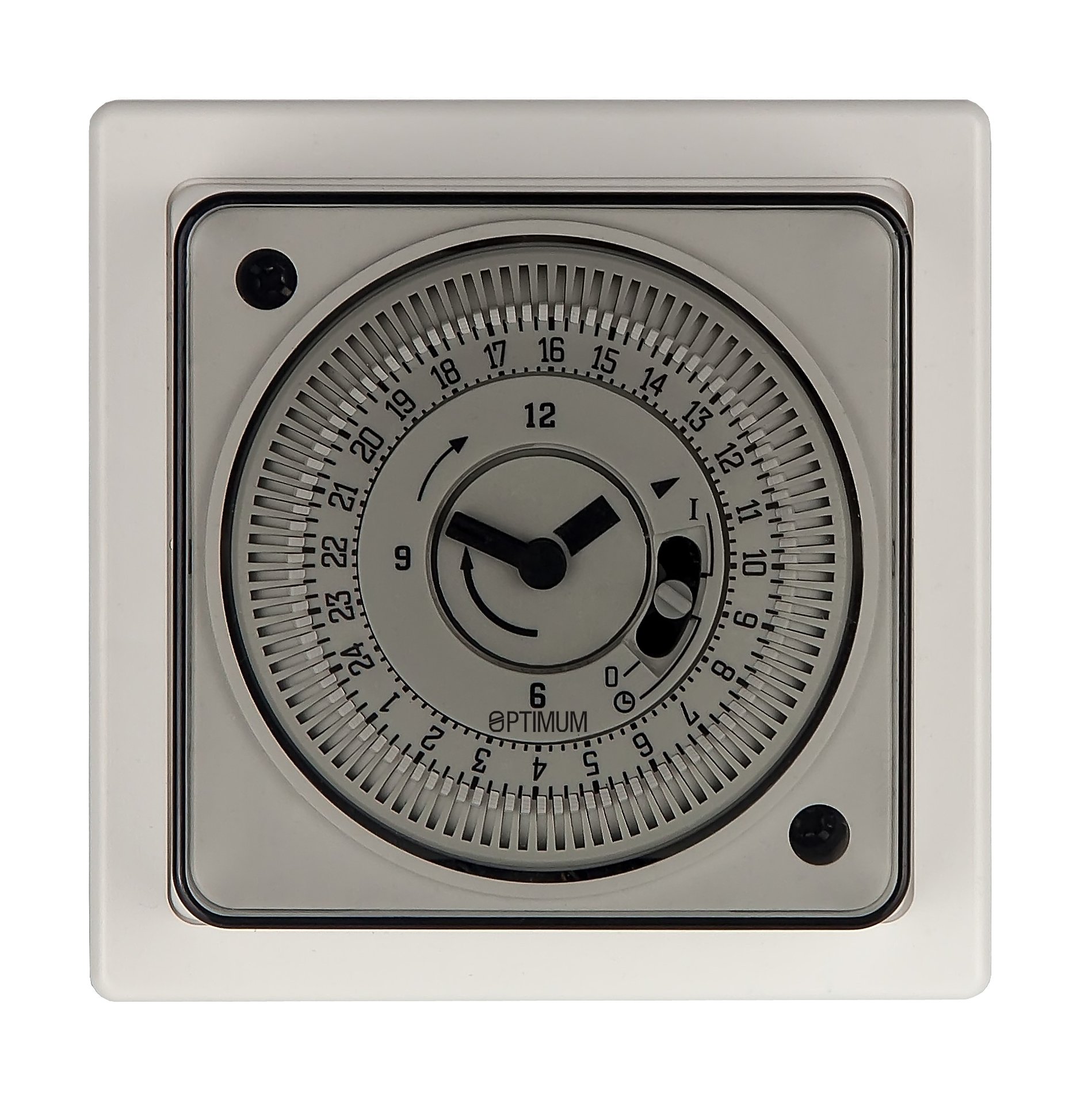 OPTIMUM OP-SBST - 24 Hour Mechanical Socket Box Timer Switch 230v 16amp Timeswitch Lighting Immersion Heating Security