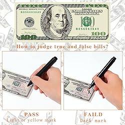 Outus 4 Pieces Counterfeit Bill Detector Marker Pen