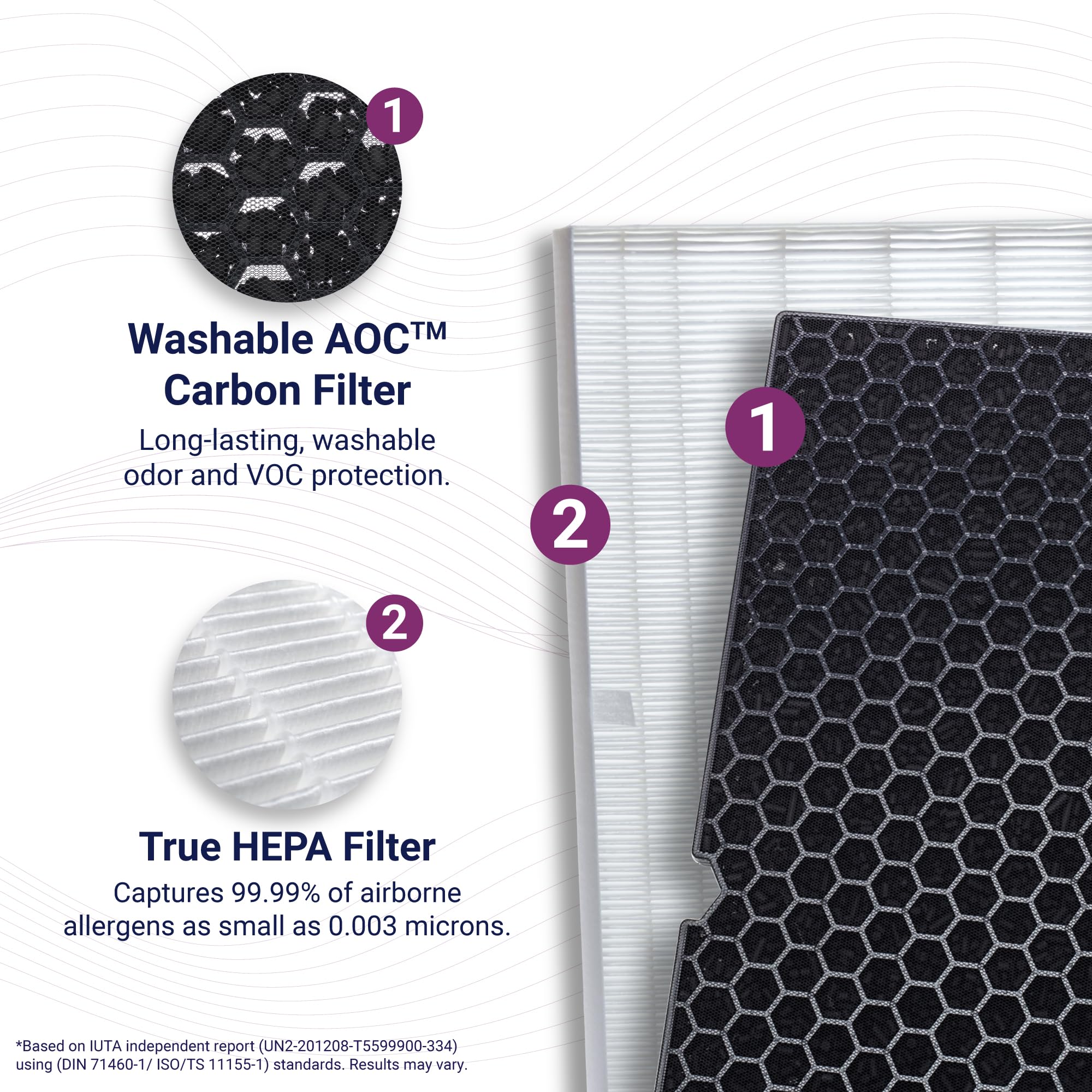 Genuine Winix 116130 Replacement Filter H for 5500-2 Air Purifier , 16.25