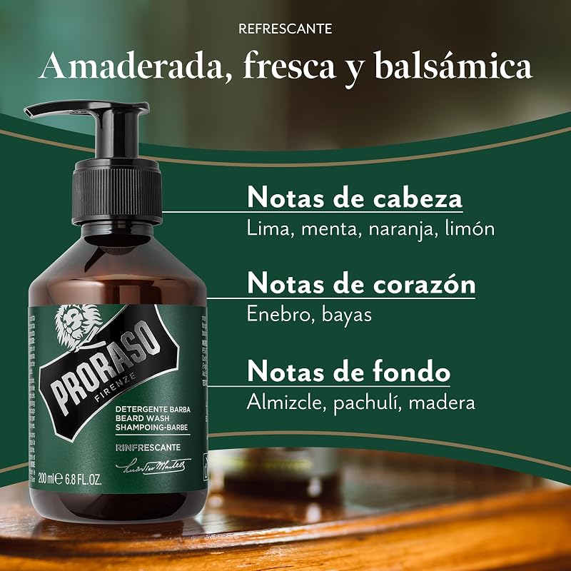 Champú para Barba, Hidratante con Lavanda y Salvia, 200 ml