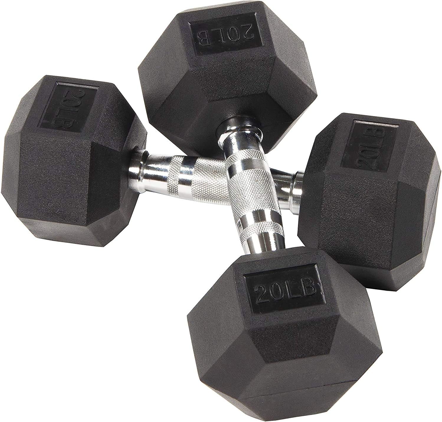 Fuxion Dumbbells 20 Lbs Rubber Encased 