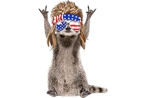 STICKY DUDE Mullet USA Racoon Raccoon Sticker, Funny Raccoon Cute Car Decal, 5 inches - Yeti Cup Vinyl Cooling Box, Waterproof Sticker, Decal Car Laptop Wall Window Bumper Sticker