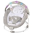 Ingenuity InLighten Baby Bouncer Infant Seat with Light Up -Toy Bar, Vibrations, Tummy Time Pillow & Sounds, 0-6 Months Up to 20 lbs (Twinkle Tails Bunny)