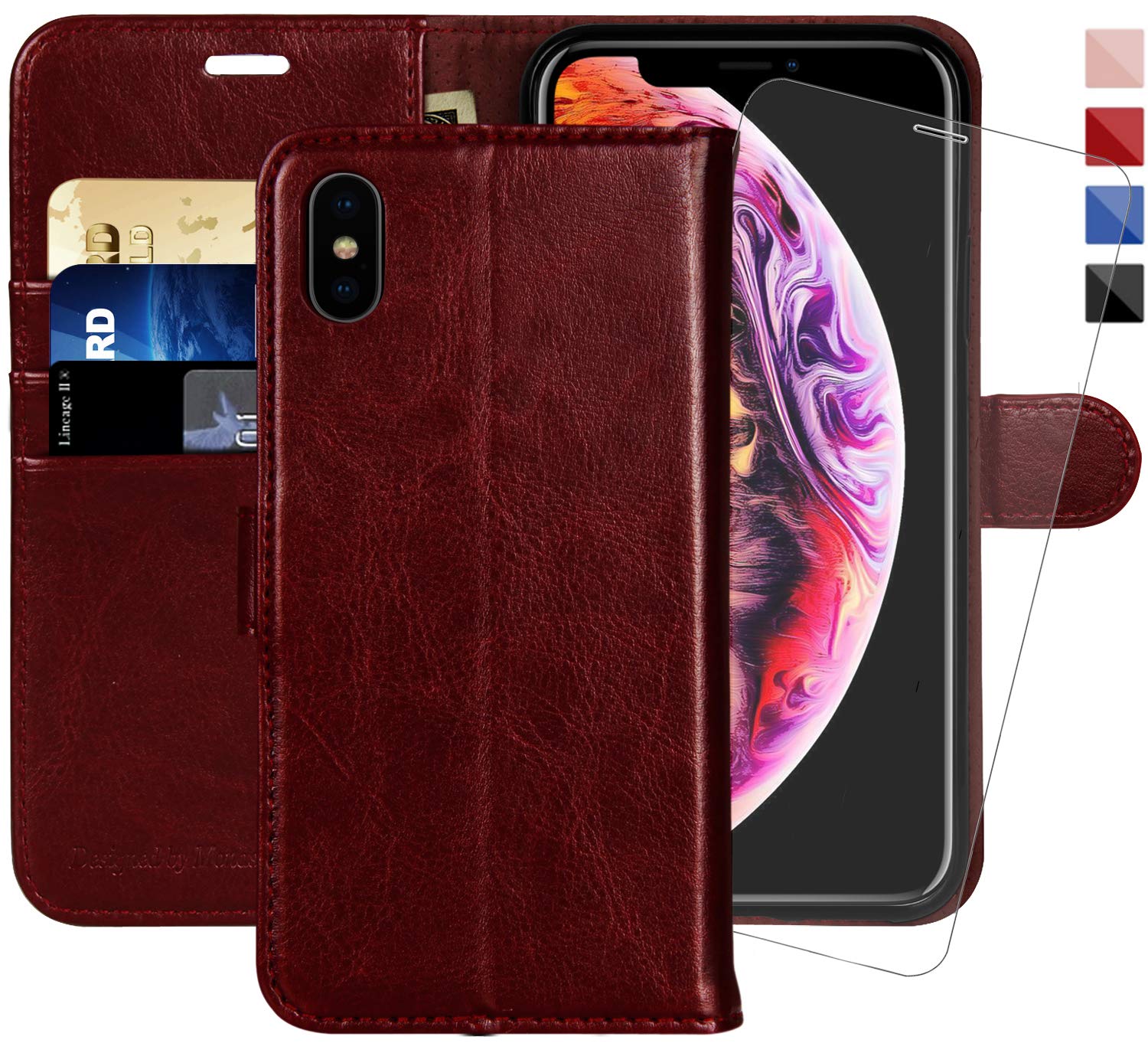 Monasay Iphone Xs Max Wallet Case Inch Glass Desertcart