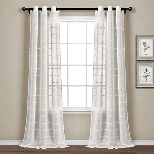 Lush Decor White Farmhouse Textured 