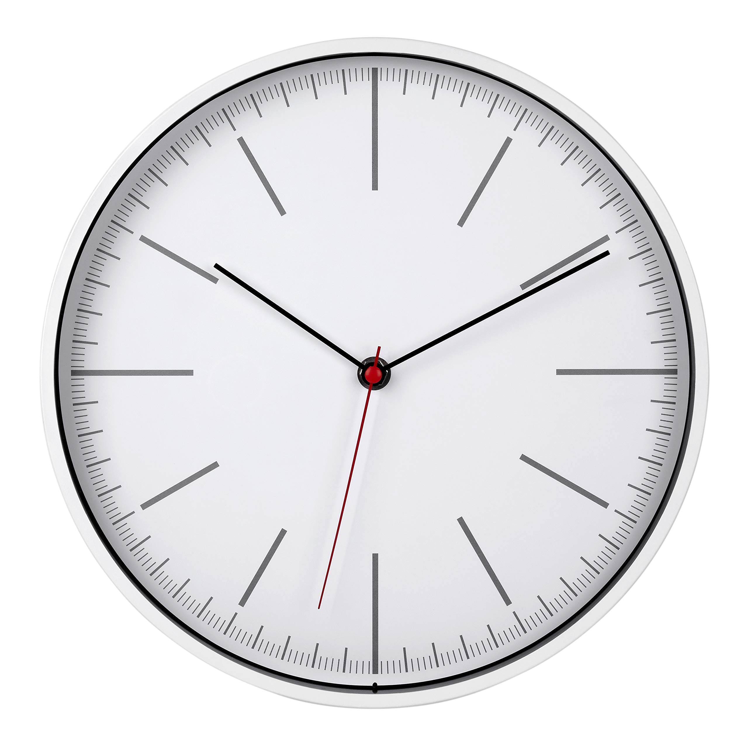 TFA Dostmann Analogue Wall Clock 60.3049.02 Modern Dial Quartz Clock Diameter 28 cm White