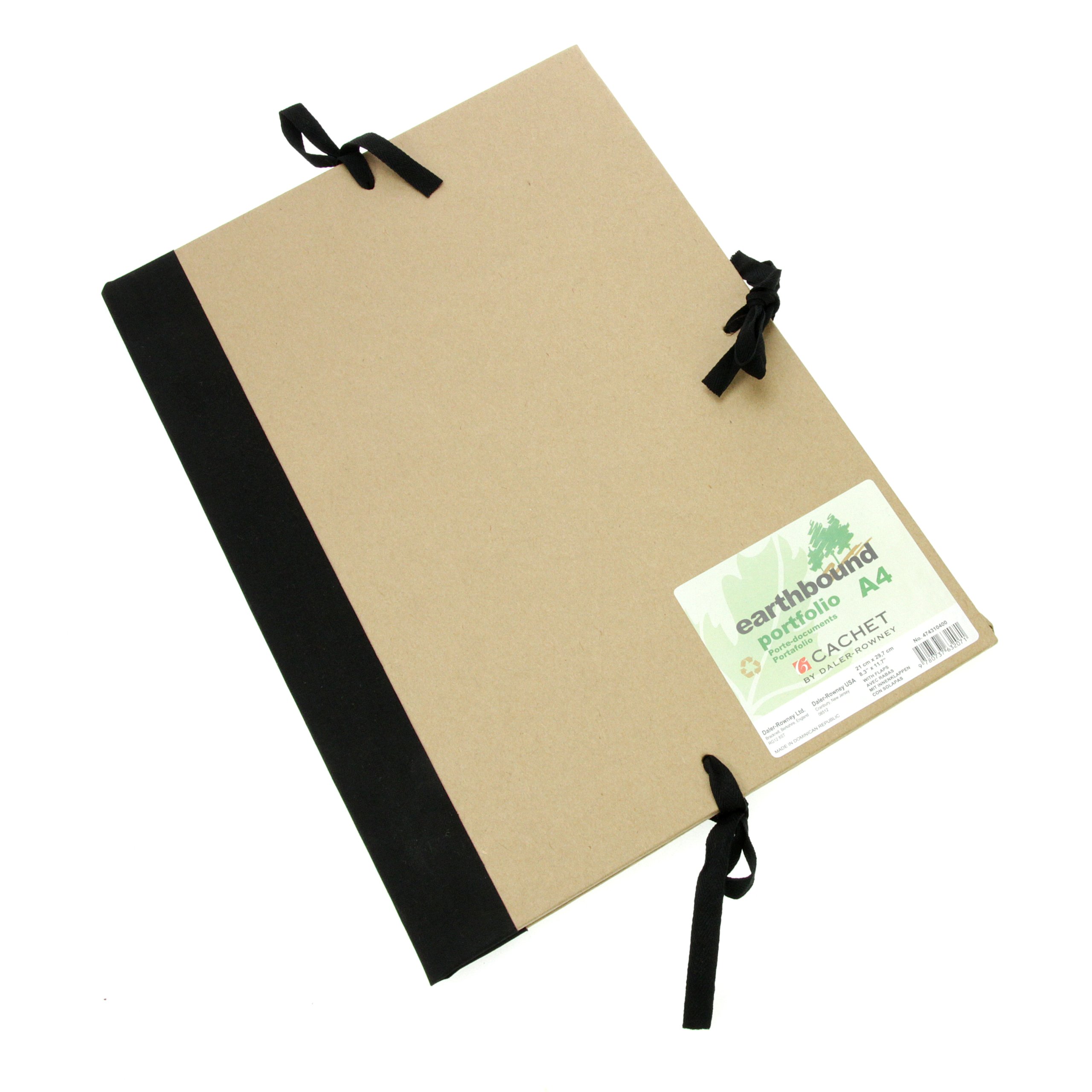 Daler-Rowney Earthbound, Portfolio, with Ribbon Ties and Flaps, A4 - approx. 8.3 x 11.7in - 21 x 29.7 cm, Tan