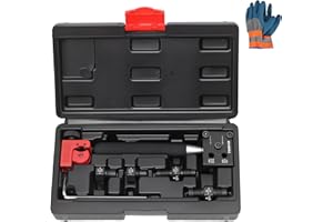 GEAROLL Brake Line Flaring Tool Kit, 3/16" 1/4" SAE Double Flare Tool for Brake Lines, Creates Single Double Bubble Flares fo