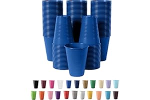12 oz Dark Blue Plastic Cups for Party 50 Pack | Dark Blue Disposable Party Cups | Plastic Party Cups | 12 oz Plastic Cups Di